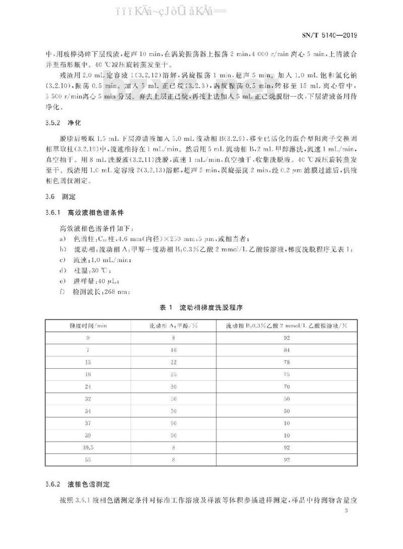 SN/T 5140-2019 出口动物源食品中磺胺类药物残留量的测定