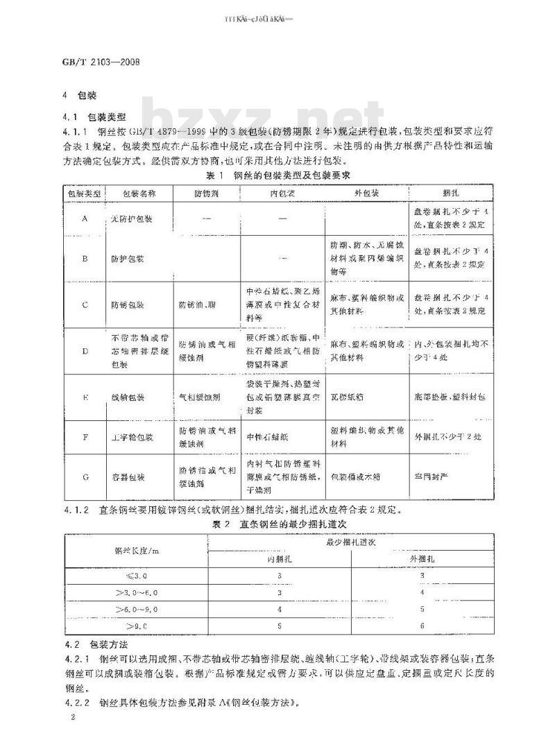 GB/T 2103-2008 钢丝验收、包装、标志及质量证明书的一般规定
