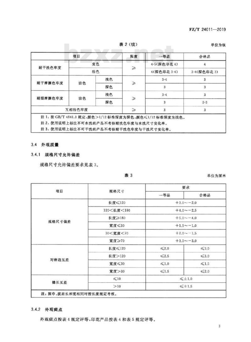 FZ/T 24011-2019 羊绒机织围巾、披肩