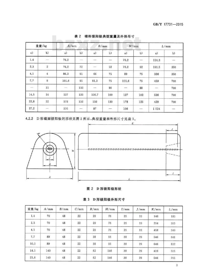 GB/T 17731-2015 镁合金牺牲阳极