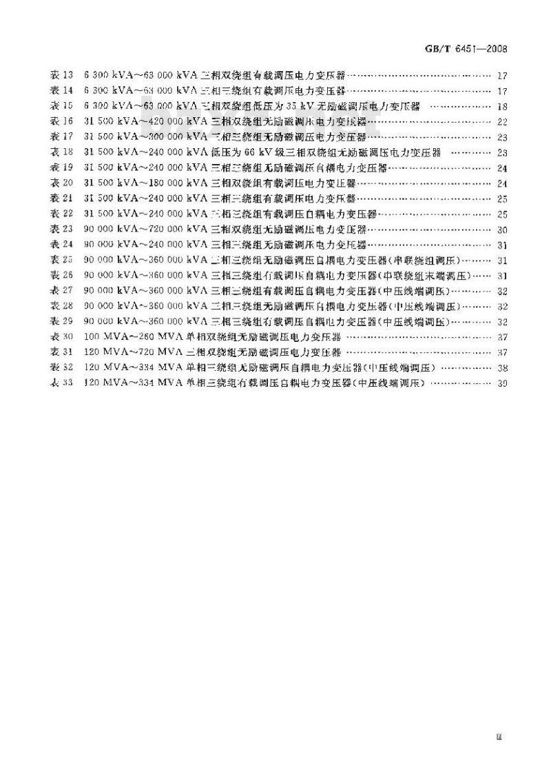 GB/T 6451-2008 油浸式电力变压器技术参数和要求标准