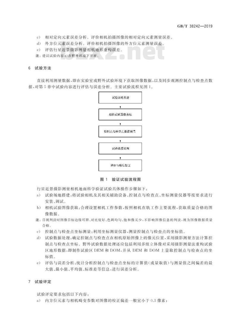 GB/T 38242-2019 月球与行星近景摄影测量相机地形测量能力地面验证试验规范