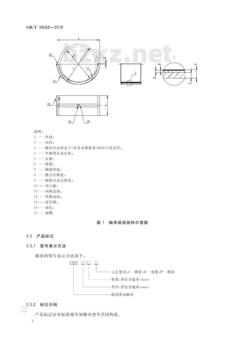 GB/T 38068-2019 船用高速柴油机重载滑动轴承
