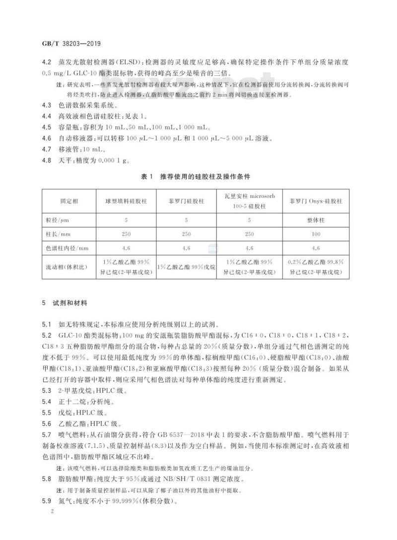 GB∕T 38203-2019 航空涡轮燃料中脂肪酸甲酯含量的测定