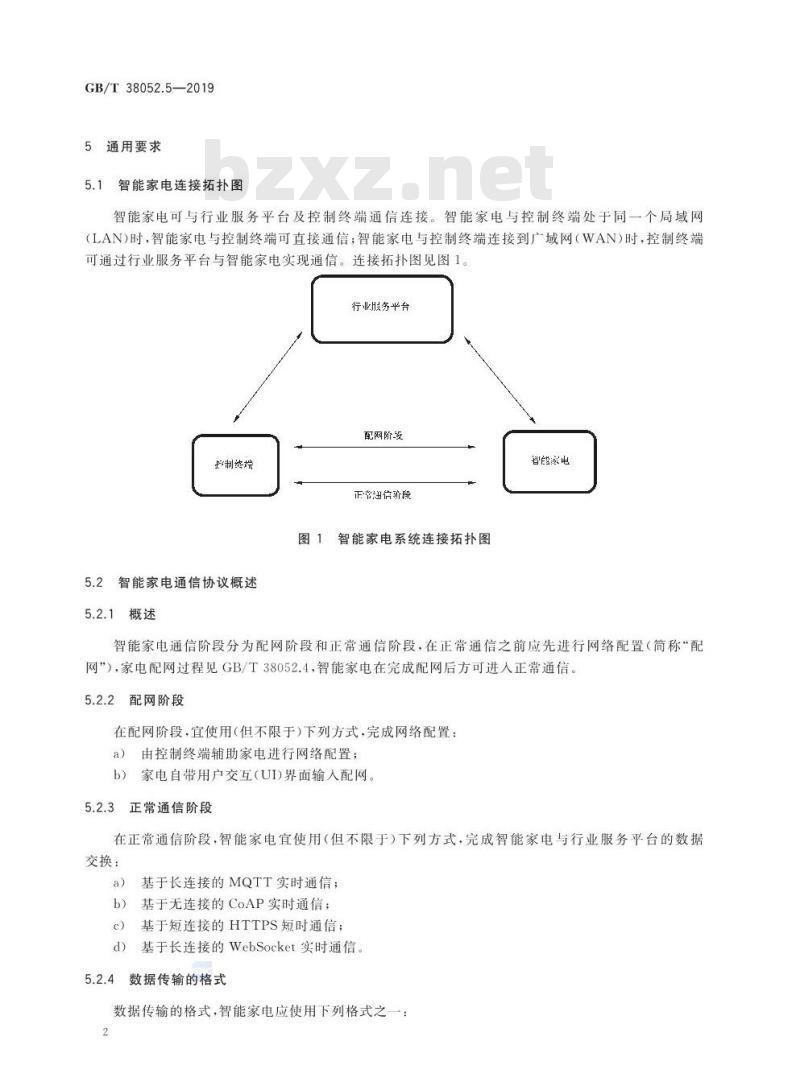 GB/T 38052.5-2019 智能家用电器系统互操作 第5部分：智能家用电器接口规范