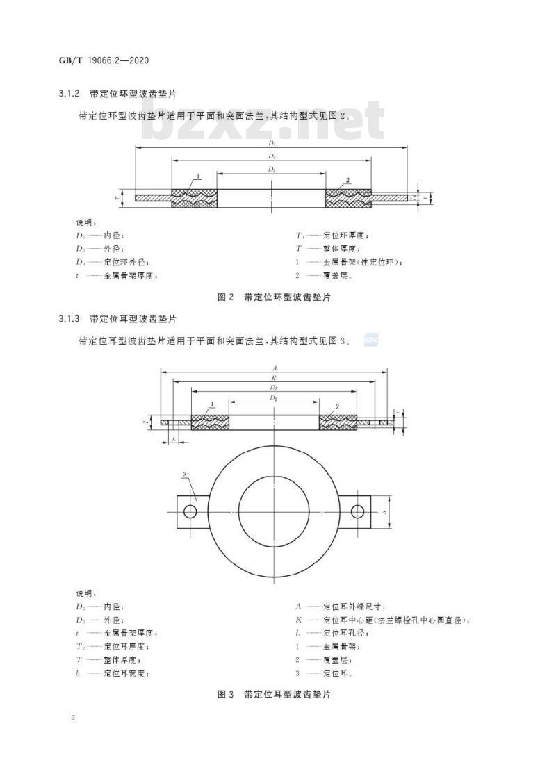 GB/T 19066.2-2020 管法兰用金属波齿复合垫片第2部分:Class系列