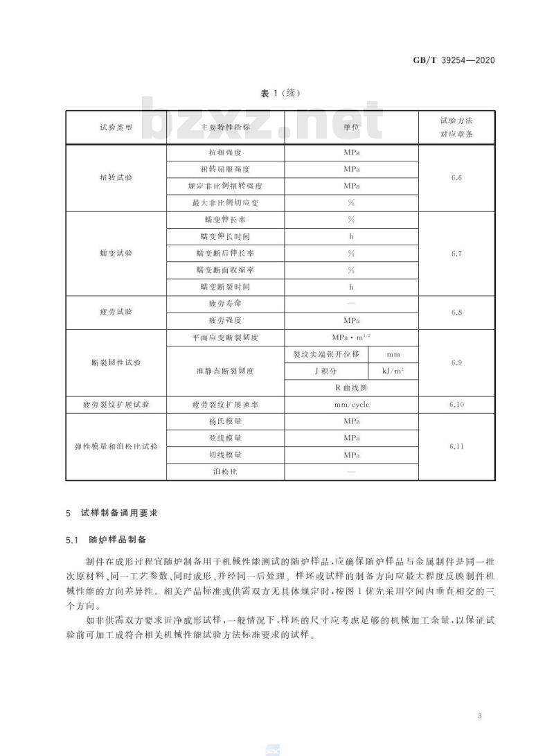 GB/T 39254-2020 增材制造 金属制件机械性能评价通则