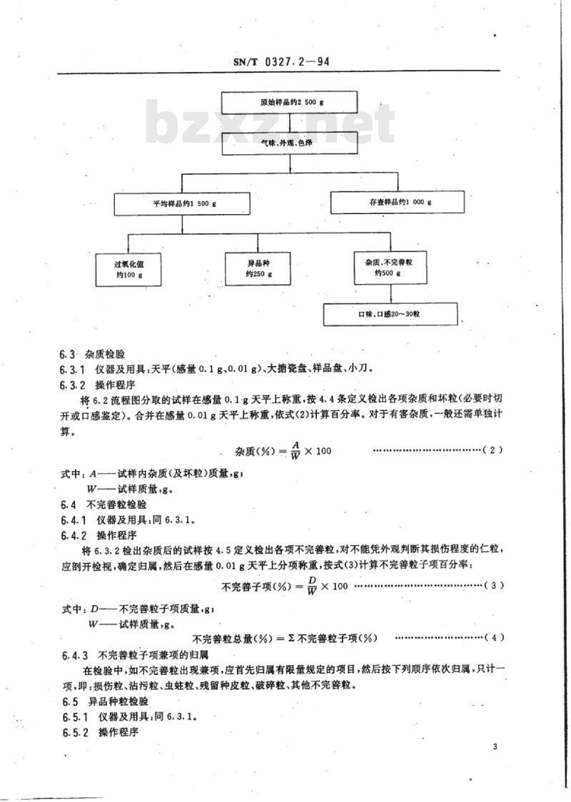 SN/T 0327.2-94 出口油炸花生仁检验规程