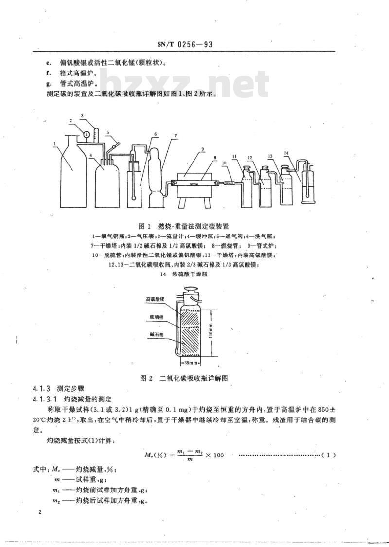 SN/T 0256-93 出口碳化硅分析方法碳化硅含量的测定
