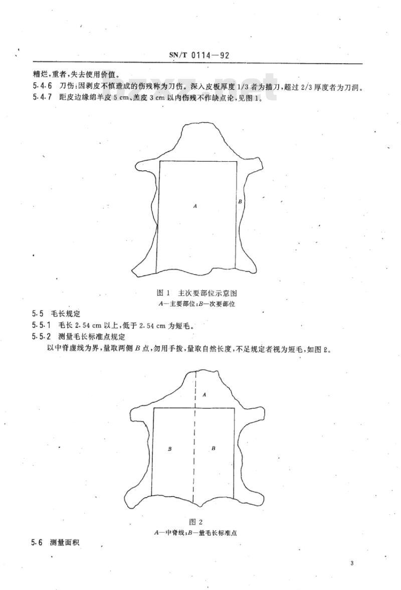 SN/T 0114-92 进口澳大利亚生绵羊、羔皮检验规程