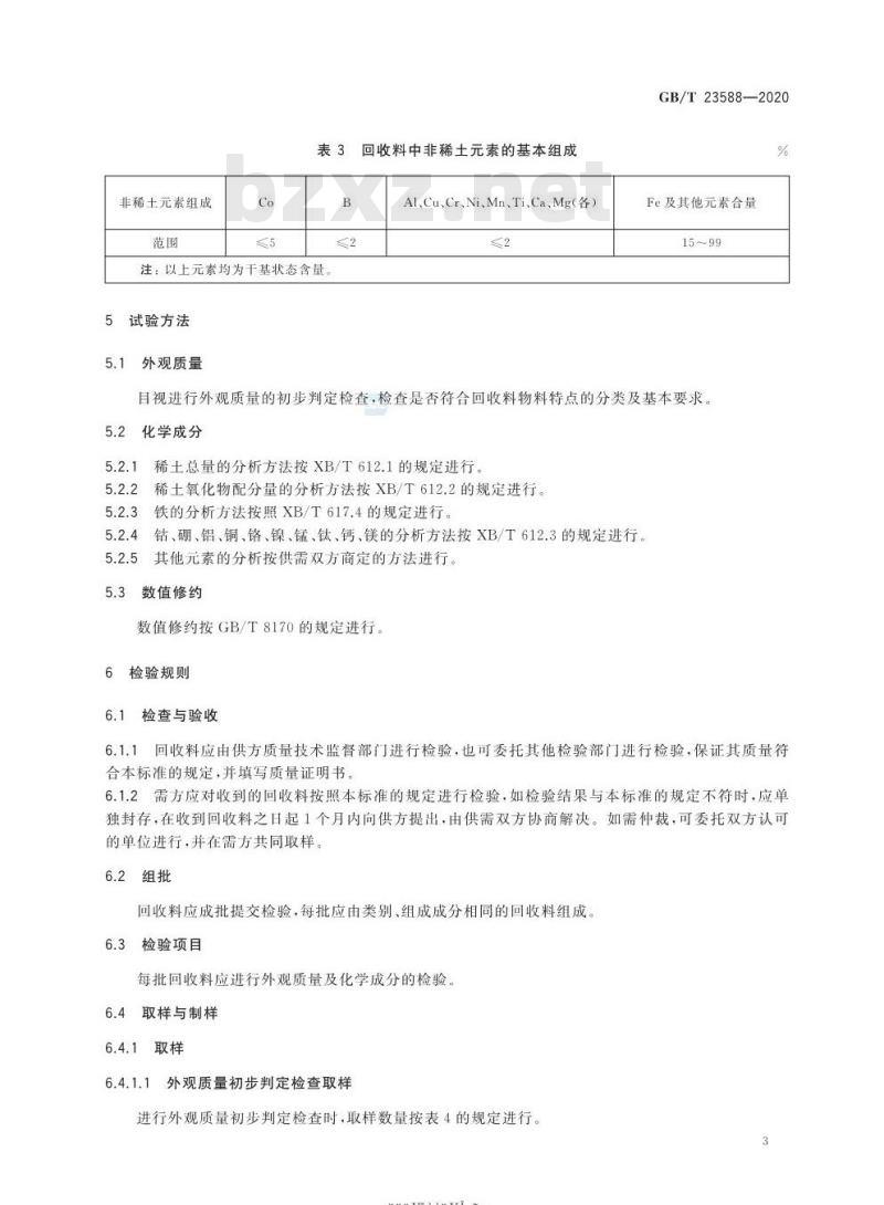 GB/T 23588-2020 钕铁硼生产加工回收料
