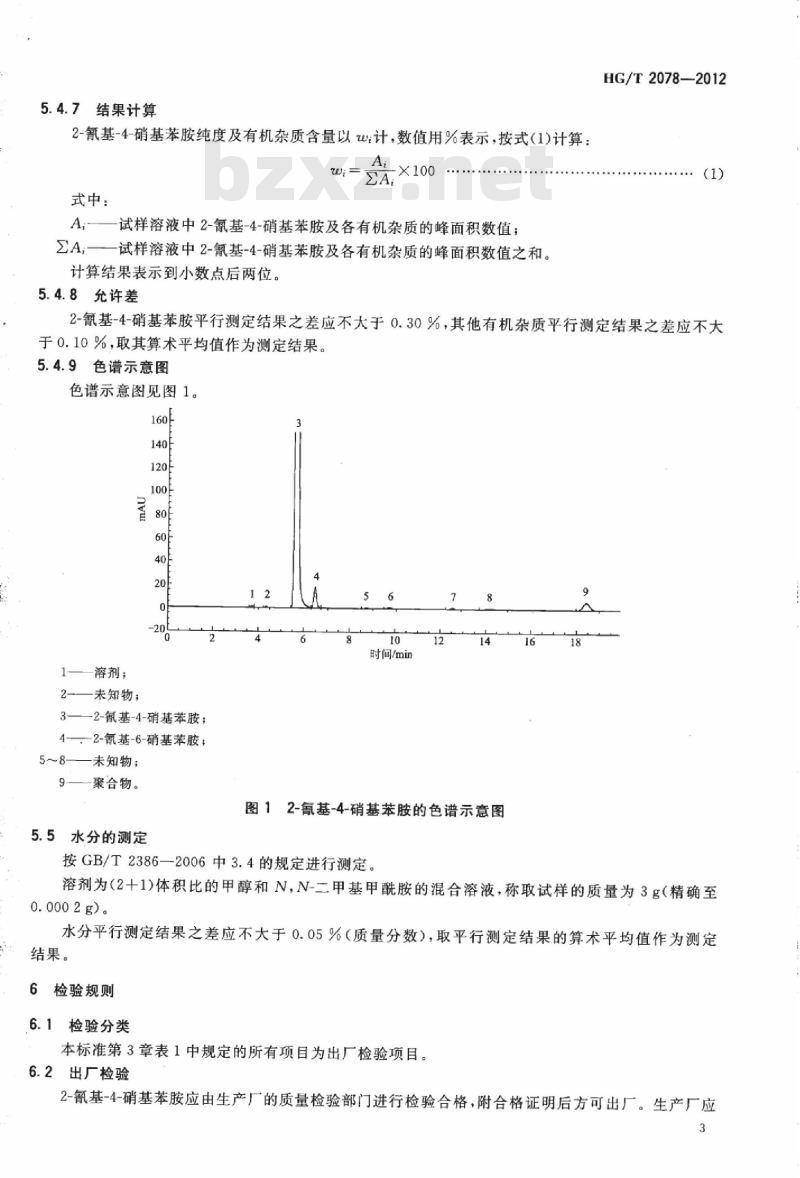 HG/T 2078-2012 代替 HG/T 2078-2005 2-氰基-4-硝基苯胺