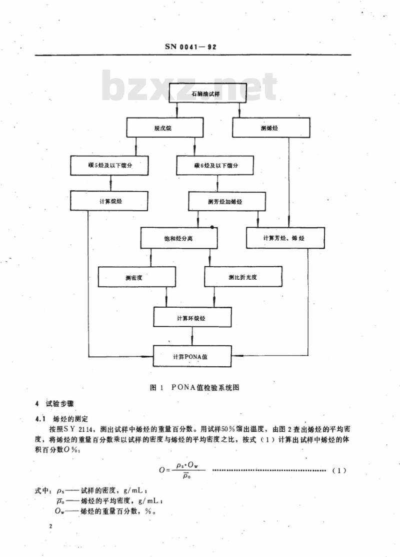 SN 0041-92 出口石脑油PONA值检验方法