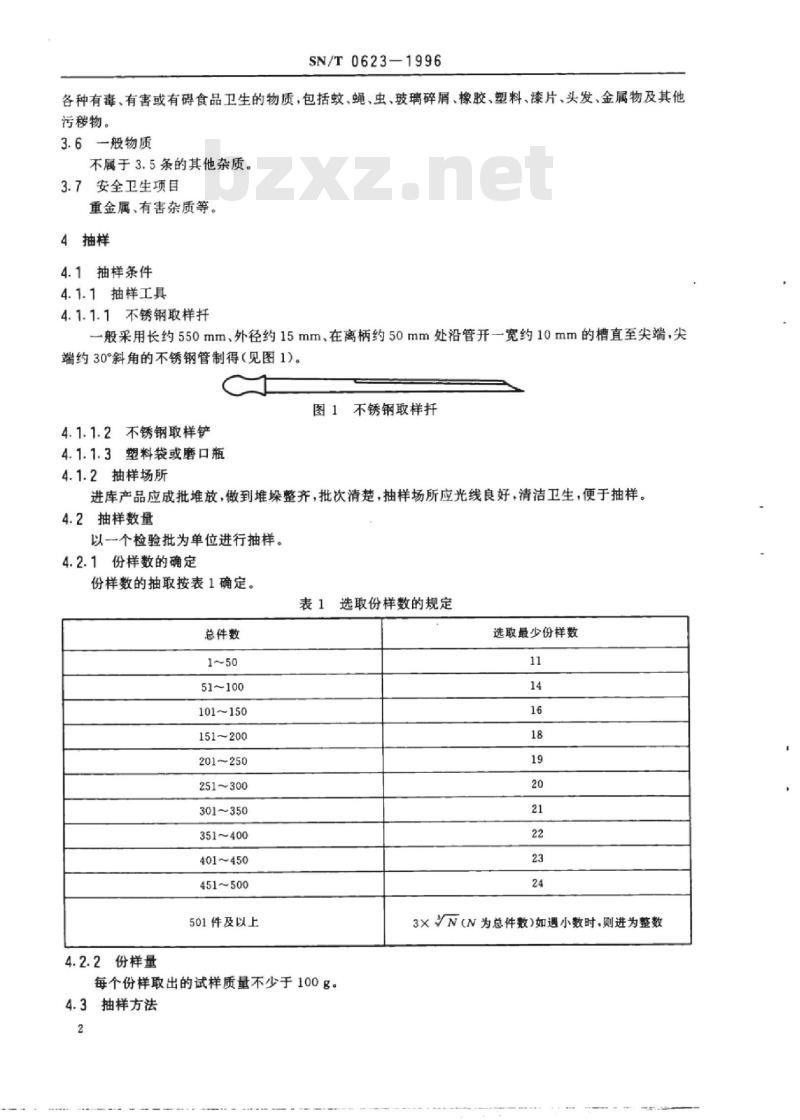 SN/T 0623-1996 出口食盐检验规程