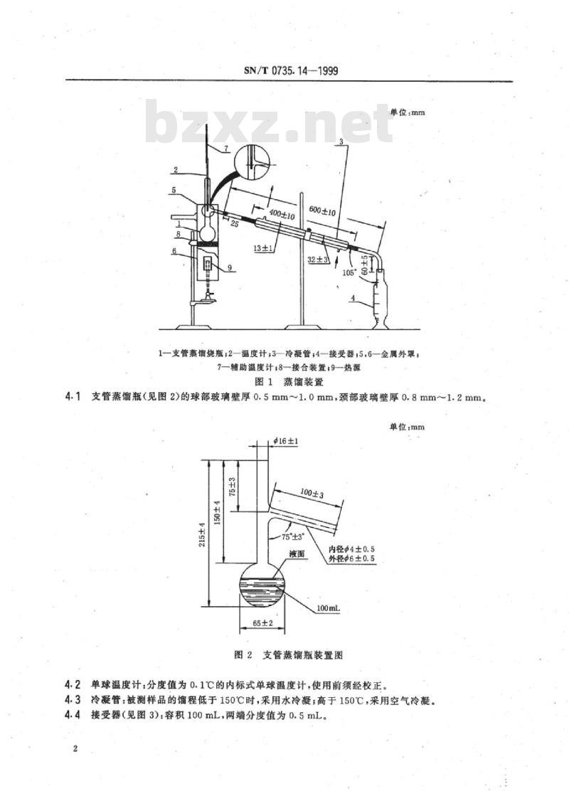 SN/T 0735.14-1999 出口芳香油、单离和合成香料馏程测定法
