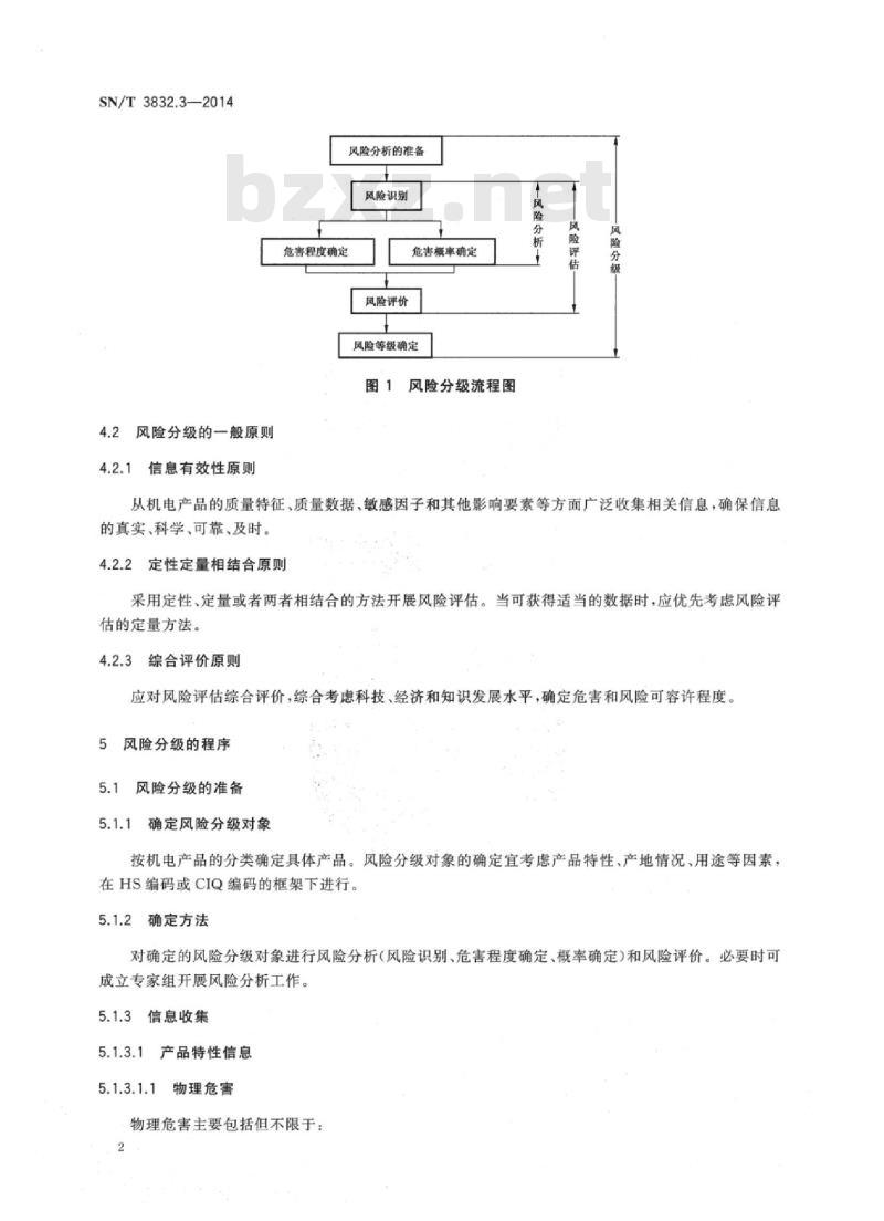 SN/T 3832.3-2014 出口机电产品企业分类管理第3部分:产品风险分级基本要求