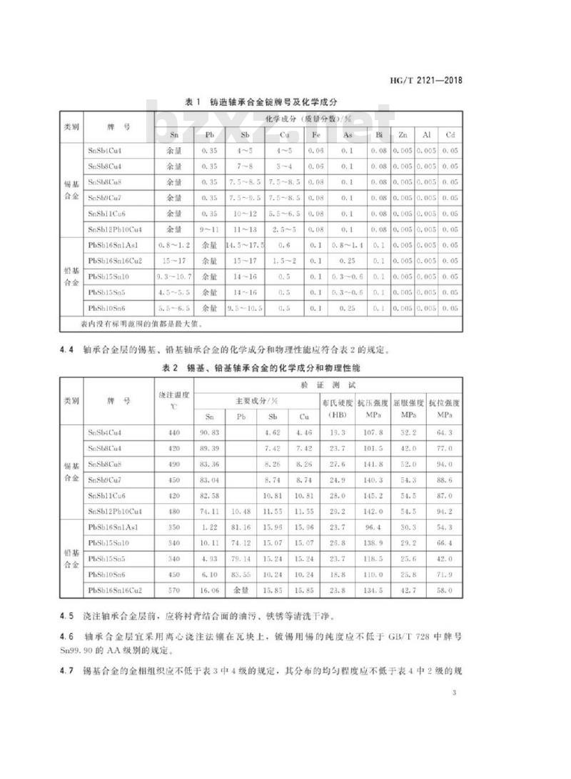HG/T 2121-2018 代替 HG/T 2121-1991 可倾瓦径向滑动轴承技术条件