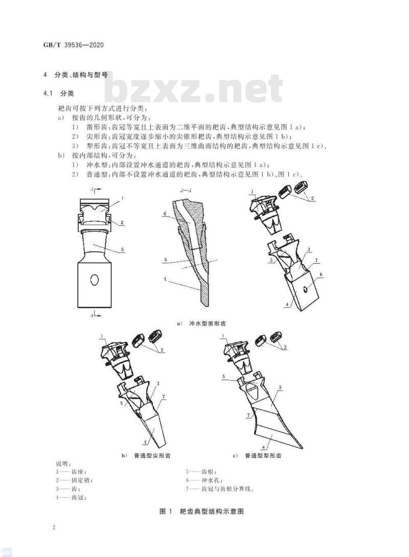 GB/T 39536-2020 耙吸挖泥船耙齿