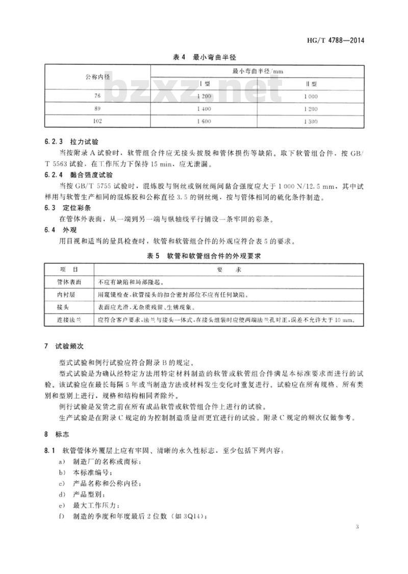 HG/T 4788-2014 水力除焦橡胶软管及软管组合件