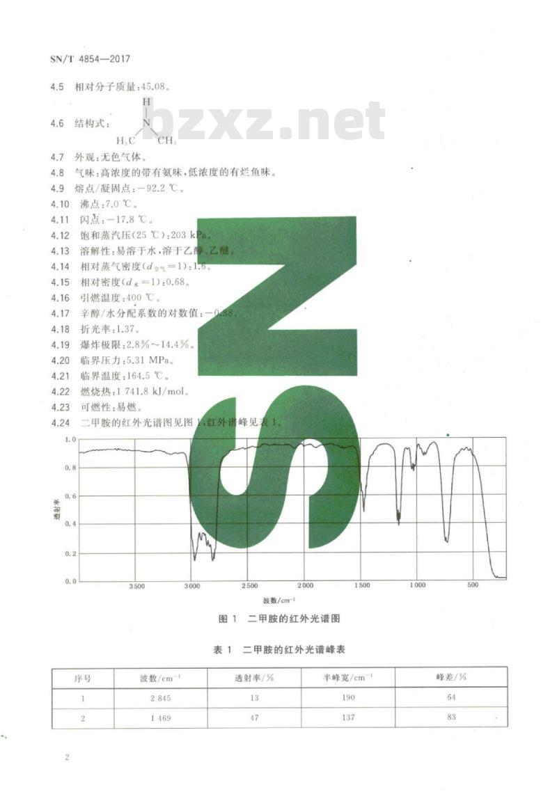 SN/T 4854-2017 进出口危险化学品检验规程二甲胺