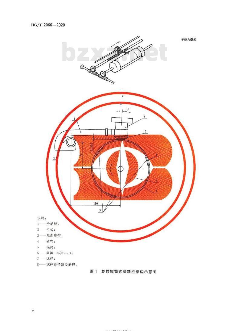 HG/T 2066-2020 代替 HG/T 2066-2009 旋转辊筒式磨耗机