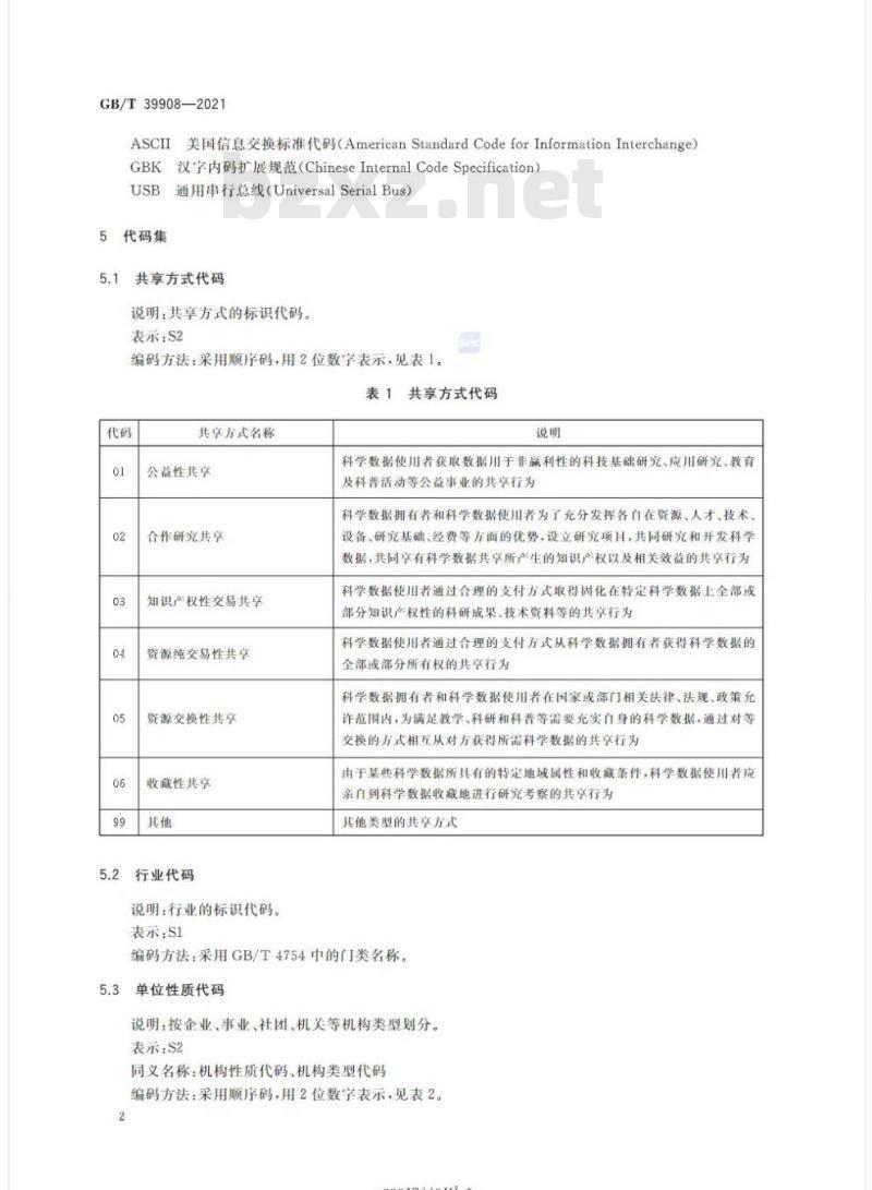 GB/T 39908-2021 科技计划形成的科学数据汇交通用代码集