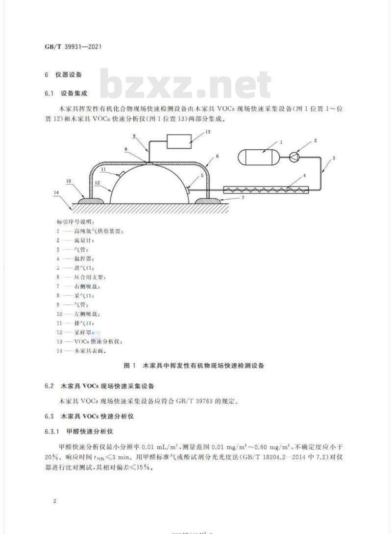 GB/T 39931-2021 木家具中挥发性有机化合物 现场快速检测方法