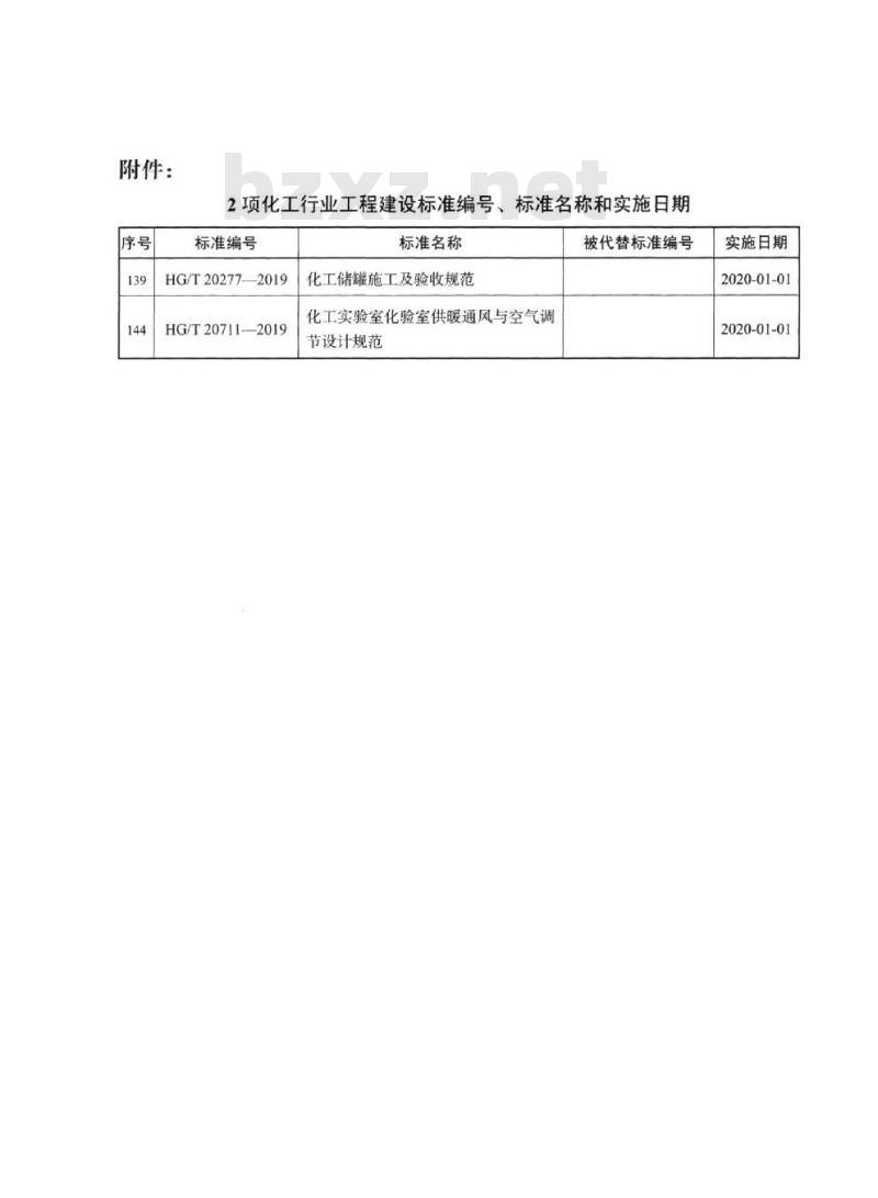 HG/T 20277-2019 化工储罐施工及验收规范