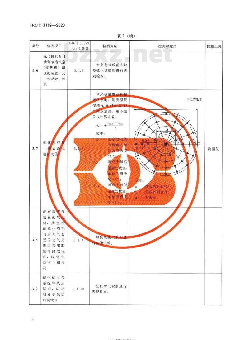 HG/T 3119-2020 代替HG/T 3119-2006 轮胎定型硫化机检测方法