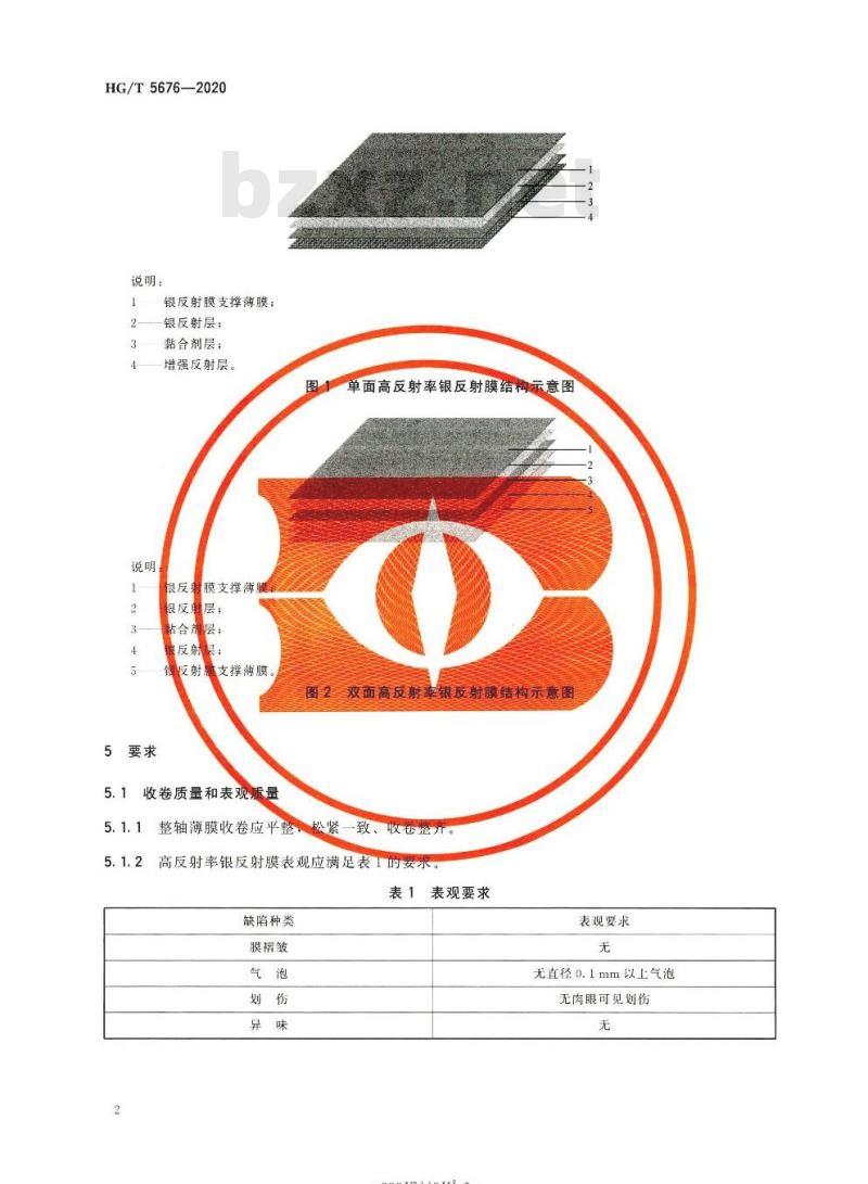 HG/T 5676-2020 高反射率银反射膜