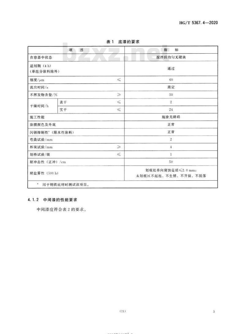 HG/T 5367. 4-2020 轨道交通车辆用涂料 第4部分:防火涂料