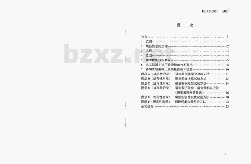 DL/T 5387-2007 水工混凝土掺用磷渣粉技术规范