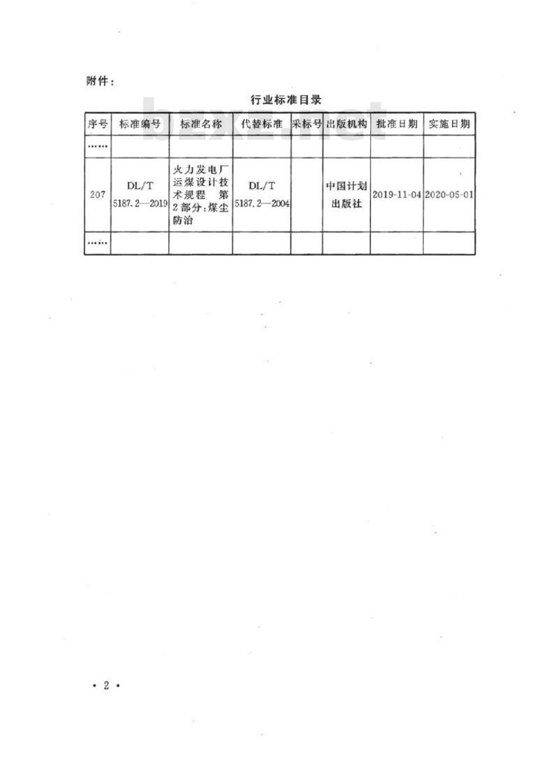 DL/T 5187.2-2019 火力发电厂运煤设计技术规程 第2部分:煤尘防治