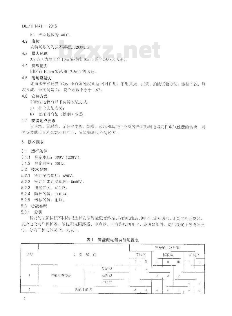 DL/T 1441-2015 智能低压配电箱技术条件