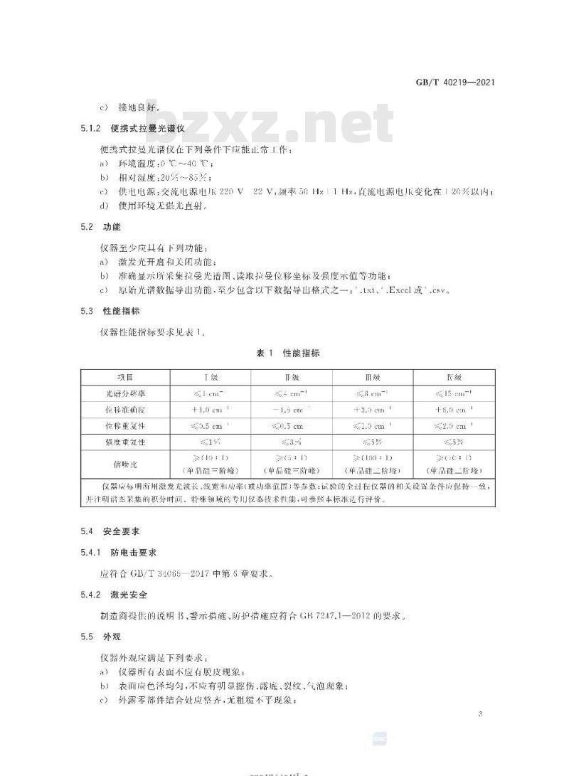 GB/T 40219-2021 拉曼光谱仪通用规范