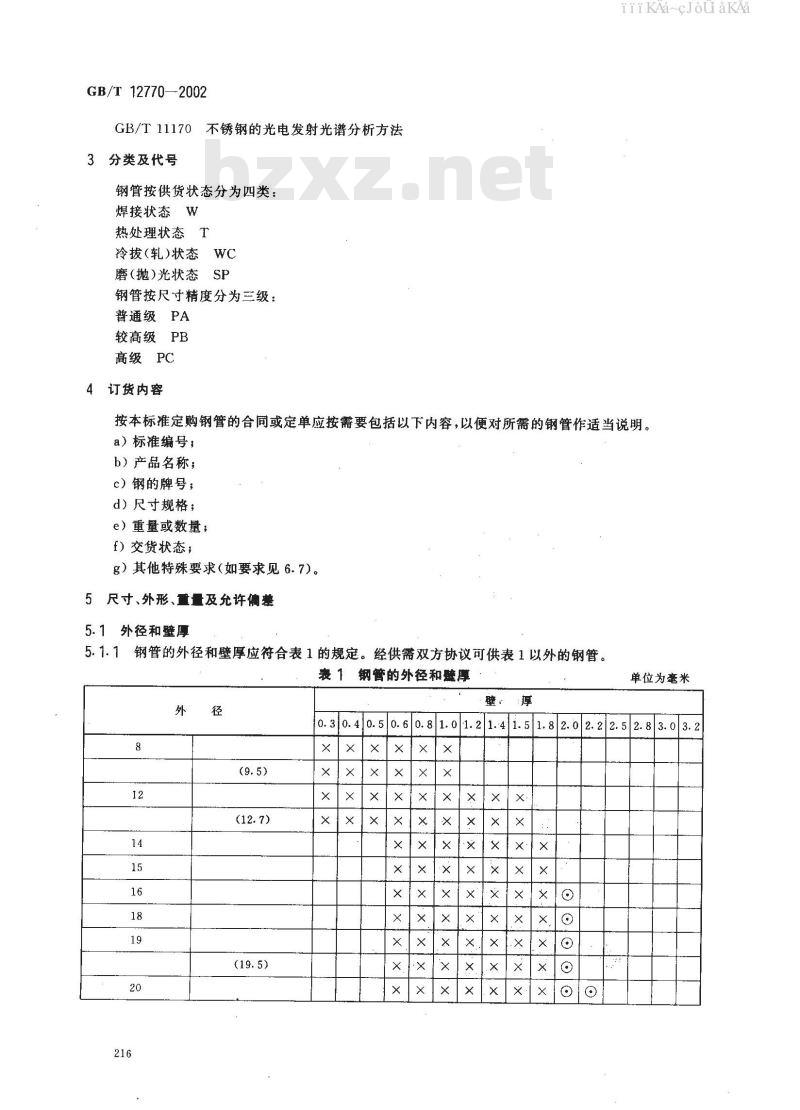 GB/T 12770-2002 机械机构用不锈钢焊接钢管