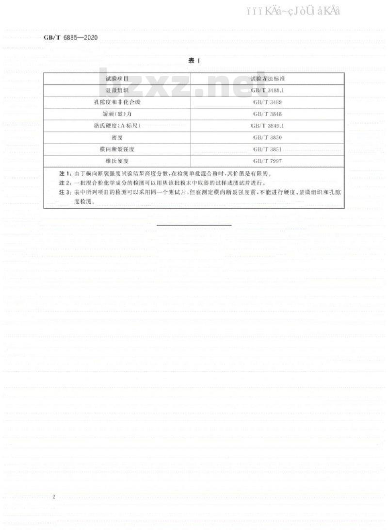 GB/T 6885-2020 硬质合金 混合粉取样和试验方法