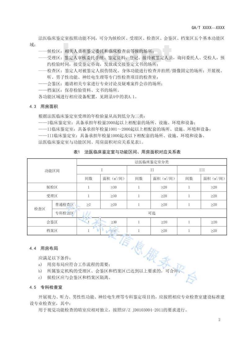 GA/T 1588-2019 法庭科学 法医临床鉴定室建设规范