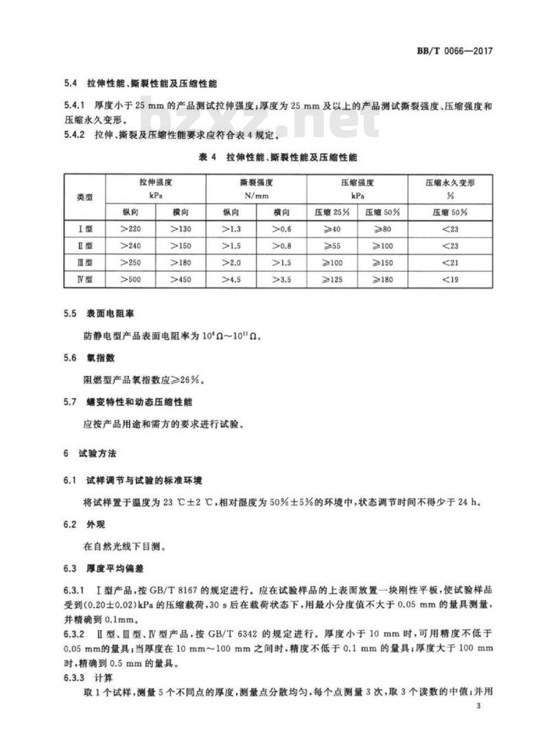 BB/T 0066-2017 聚乙烯挤出发泡包装材料