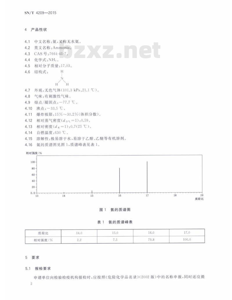 SN/T 4209-2015 进出口危险化学品检验规程氨