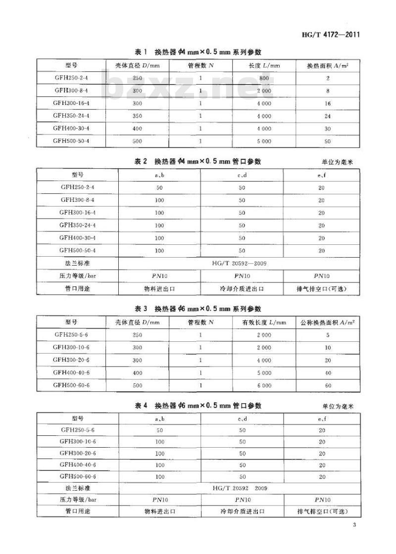 HG/T 4172-2011 管壳式聚四氟乙烯换热器
