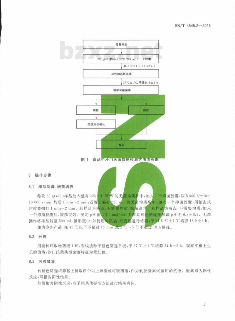 SN/T 4545.2-2016 商品化试剂盒检测方法沙门氏菌方法二