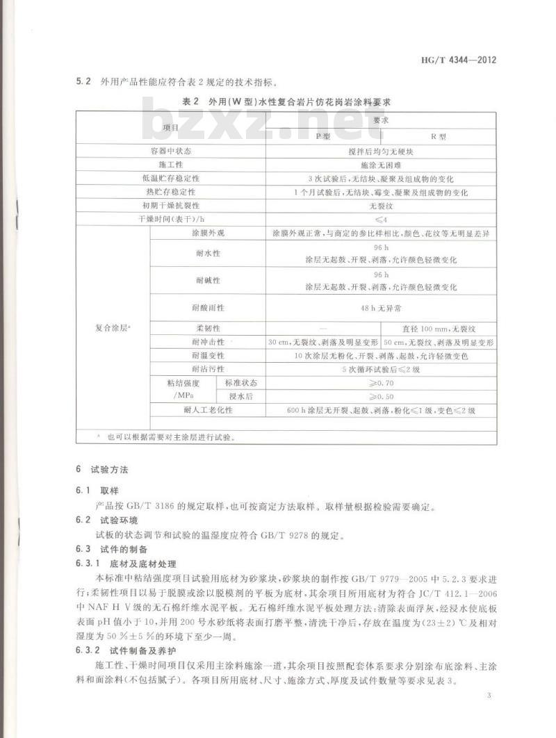HG/T 4344-2012 水性复合岩片仿花岗岩涂料