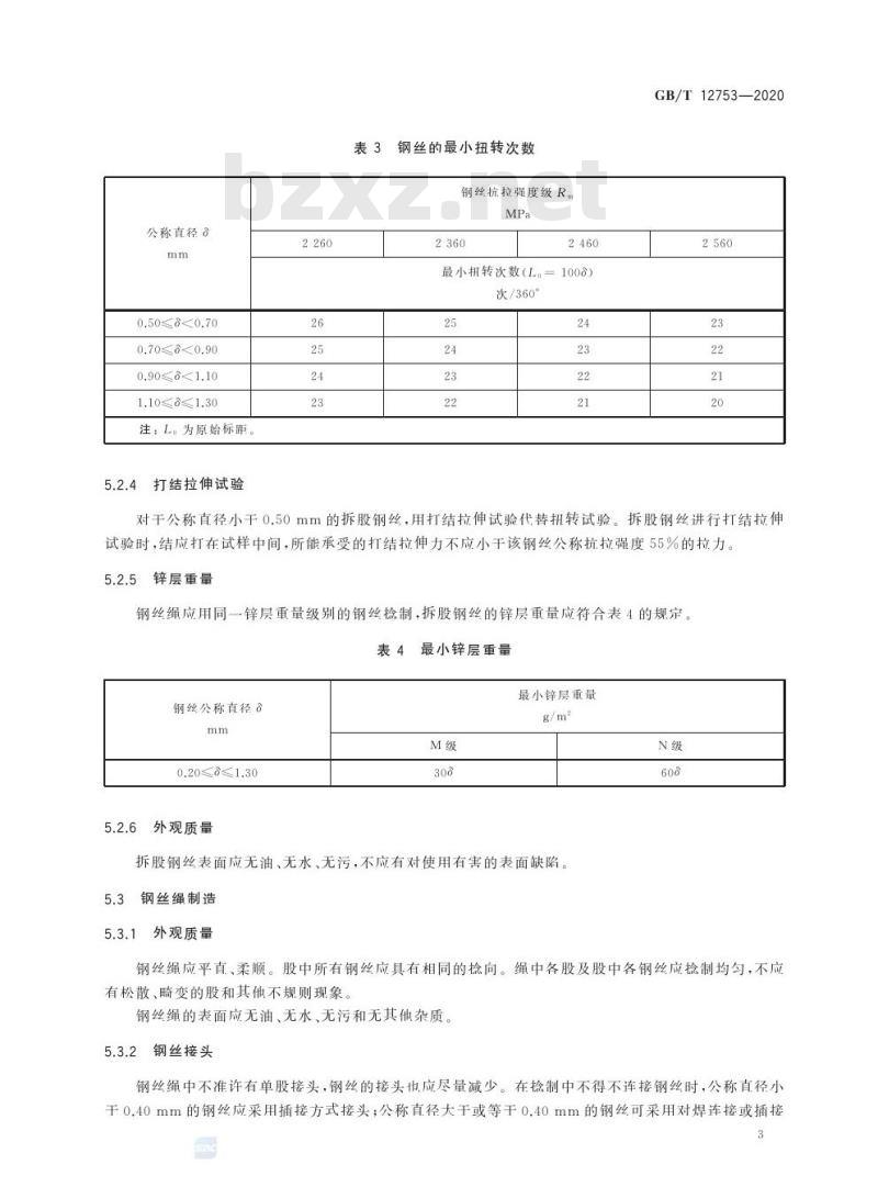 GB/T 12753-2020 输送带用钢丝绳
