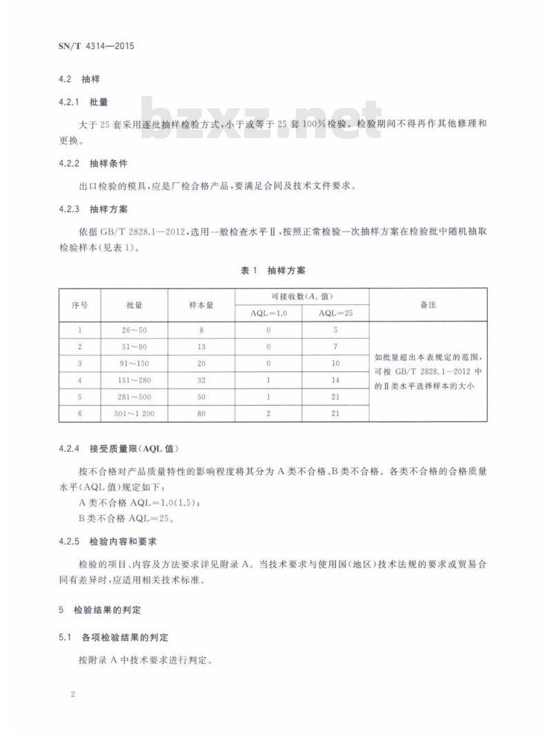 SN/T 4314-2015 出口模具检验规程