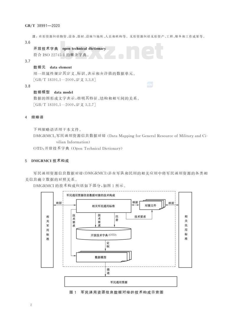GB/T 38991-2020 军民通用资源信息数据对接技术标准总体要求