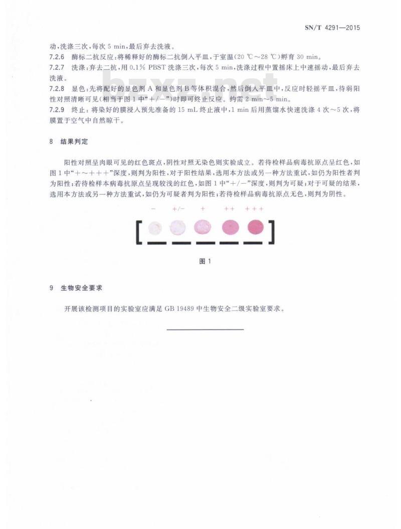 SN/T 4291-2015 猴免疫缺陷病毒斑点酶免疫法检疫技术规范
