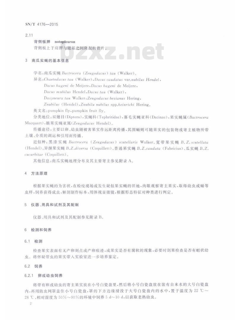 SN/T 4176-2015 南瓜实蝇检疫鉴定方法