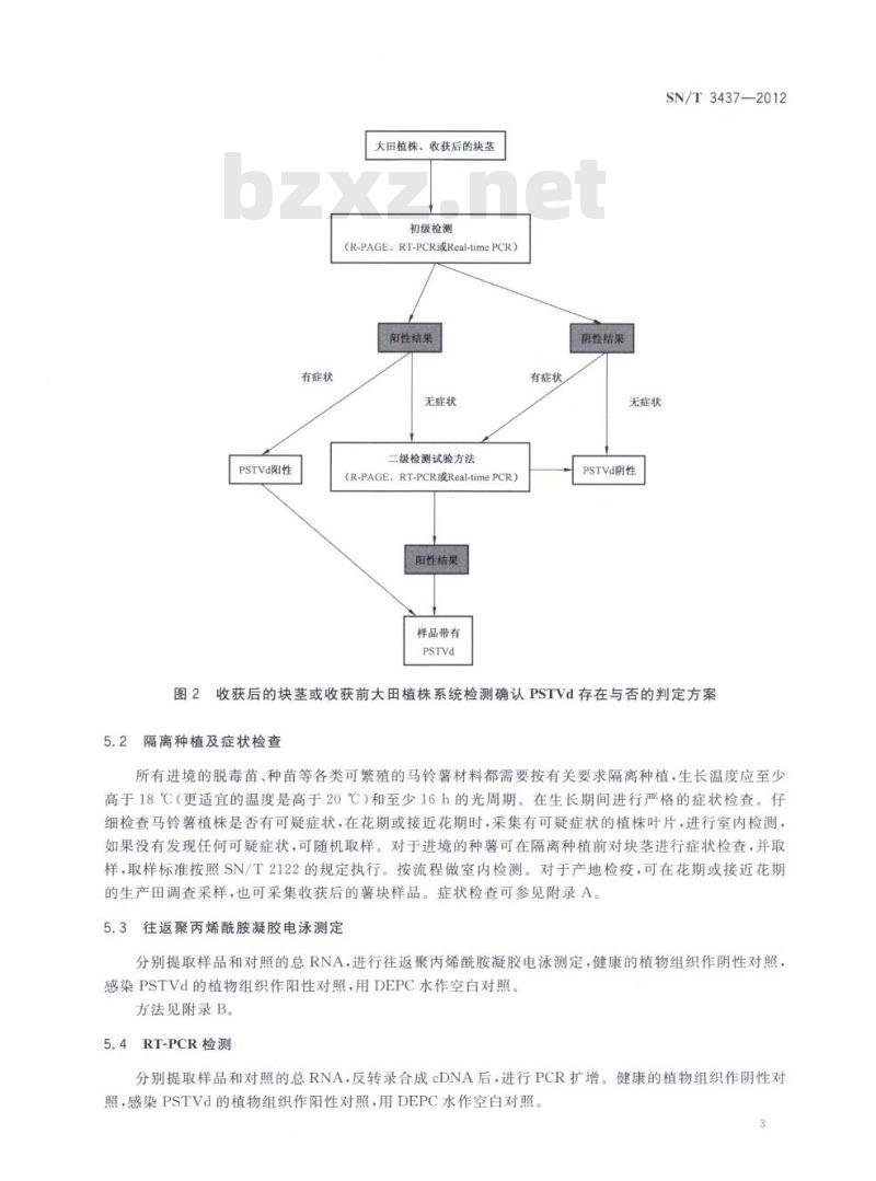 SN/T 3437-2012 马铃薯纺锤块茎类病毒检疫鉴定方法