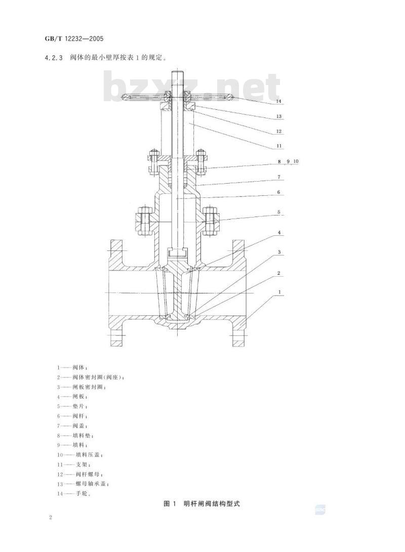 GB/T 12232-2005 通用阀门 法兰连接铁制闸阀